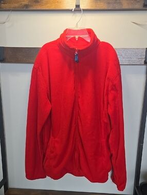 Fahrenheit Red Fleece Zip Jacket